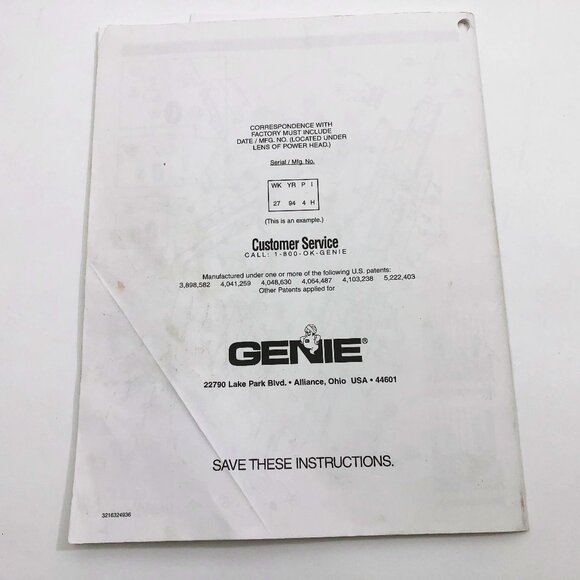 Genie Automatic Screw Drive Installation Owner's Manual IS, ISL, IMS Series - Picture 2 of 4